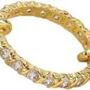 18K Gold Plated Three-Layer Stacking Rings Dainty Micro Paved 5A Cz Cubic Zirconia Dainty Stack Ring Trendy Full Finger Jewelry