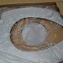 Bemis 1500EC Durable Wood Toilet Seat with Easy Clean Hinges, Made in USA, Elongated, Ice Grey