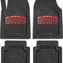 K&K Auto Accessories 3D Car Floor Mat 8 Lb Thick Heavy Duty Durable Universal Sapphire Red Deep Dish for Cars SUVs Minivan Truck