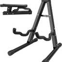 DkOvn 1/2/4 Pack Guitar Stand, A-Frame Folding Guitar Stand with Non-Slip Rubber and Foam Arms, for Acoustic Guitar, Electric Guitar, Bass, Ukulele, Banjo