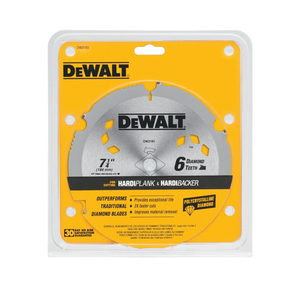 DEWALT DW3193 7-1/4-Inch 6 Tooth PCD Diamond Fiber Cement Saw Blade with 5/8-Inch and Diamond Knockout Arbor