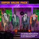 JOYIN 4 Pcs 19.6 Hanging Witch Halloween Decorations Outdoor Indoor Flying Haunted House Scary Decor for Lawn Garden Yard