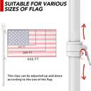Yeesun Flag Pole,6FT American Flag Pole & Bracket-Flagpoles for 3 x 5 Flags Holder for House Porch & Outdoor,Tangle Free and Wall Mount Flag Pole Kit (Without Flag, White)