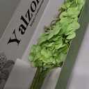 YalzoneMet Hydrangea Artificial Flower Natural Lifelike Real 21 inch Latex Long Stem 2 Light Green+2 Dark Green Hydrangea Flower Bouquets for Home Party Outdoor Wedding Table Centerpiec Decor