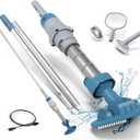 KOKIDO 5-in-1 Rechargeable Pool & Spa Vacuum Cleaner Set, 3 Hand Tools, IPX8 for Cold/Warm Water, Light-Duty Debris Cleaning for Inflatable Spas, Hot Tubs, XV100