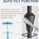 9FT Auto-Tilt Patio Umbrella|Outdoor Market Table Umbrella with 8 Fiberglass Ribs for Pool,Deck&Backyard
