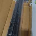 Ivilon Drapery Window Curtain Rod - End Cap Style Design 1 Inch Pole. 72 to 144 Inch Color Black