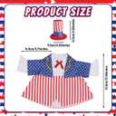 cnomg Patriotic Porch Goose Outfits 4th 0f July Porch Goose Outfit for Independence Day Outdoor Patio Yard Lawn Art Decoration