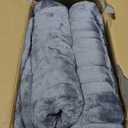 Homemate Heated Blanket Electric Throw - 50"x60" Heating Blanket Throw 1/2/4/6/8 Hours Auto-Off 10 Heat Level Over-Heat Protection Flannel Sherpa Electric ETL Certification (Light Grey)