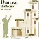 Hey-brother Cat Tree Tower with Steped Climbing Condos, Platforms, MPJ061MJ