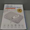 Electric Hand Warmer, Soft Flannel Heated Gloves, Hand Warmer Pouch, Double-Sided Heating Pad for Hands Pain Relief Fingers Arthritis for Women Men Elder, Auto Off & 3 Heat Levels, Light Gray