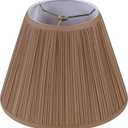 Aspen Creative 32072, Hardback Empire Transitional Spider Lamp Shade, Mushroom Pleated Sienna Brown, 7" Top x 13" Bottom x 10" Slant