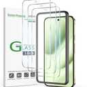 amFilm 3 Pack Screen Protector for Google Pixel 10 & 9 Pro XL 6.8" 2025 & 2024 | 9H+ Military-Grade Tempered Glass | Drop Protection | Fingerprint Compatible | Easy Alignment Frame | Bubble Free