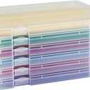 6 Pack A4 Paper Storage Box, 8.5 x 11 Project Case for US letter, Thick Scrapbook Storage Box Craft Storage Box Art Supplies Storage and Organization, Board Game Storage and Organizers