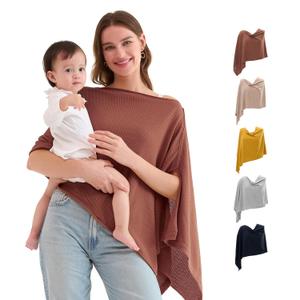 Momcozy Nursing Cover for Breastfeeding, Soft Privacy Poncho, Multi-Use Nursing Shawl, Portable Breast Feeding Covers for Women, Includes Laundry Bag (Rose Taupe) (One Size)