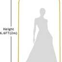 Asee'm 6.6FT Metal Arch Backdrop Stand Gold Arched Backdrop Frame for Wedding Party Ceremony Birthday Bridal Baby Shower Garden Floral Balloon Arch Decoration