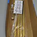 Curtain Rods for windows 66-120 inch, 5/8 inch Decorative Gold Splicing Heavy Duty Metal Curtain Rod set with Brackets