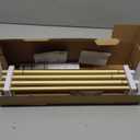 Gold Curtain Rod 32 to 58 Inch, HOTOZON 3/4 Inch Heavy Duty Curtain Rods for Windows, Decorative Single Drapery Rod with Diamond Finials