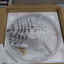 VOLISUN Low Profile Ceiling Fans with Lights and Remote, 19.7in Flush Mount Ceiling Fans with Light, 3000K-6500K Dimmable Fandelier LED Fan Light, White Bladeless Ceiling Fans with Lights for Bedroom