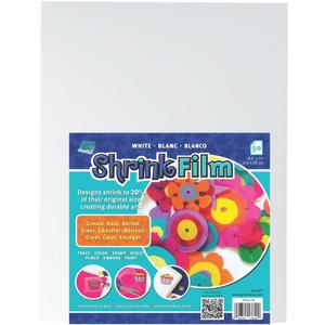 Grafix Shrink Film - White Opaque 8.5"x11" Sheets, Design Your Art and Shrink It to Create Jewelry, Embellishments, Paper Crafts, Gift Tags, Ornaments and More, Pack of 50