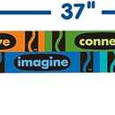 Eureka Crayola Inspirational Words Decorative Classroom and Bulletin Board Trim for Teachers, 2.25" Wide, 12 Strips for 37 Total Feet, OSFA
