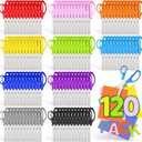 120 Pack Kids Scissors Bulk - 5" Safety Blunt Tip Craft Scissor for Preschool Kindergarten Elementary Classroom Cutting Paper, Comfort Grip, Back to School Supplies for Child Student Teacher,10 Colors