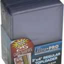 Ultra Pro 3x4 Topload Card Holder with Soft Sleeve (40 Pack of 25)