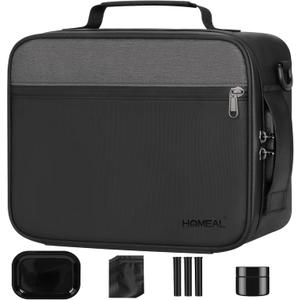 HOMEAL Large Smell Proof Stash Bag With Accessories, Containers With Lock, Box Kit, Storage and Travel Gift for Men/Women - Black XX-Large 264