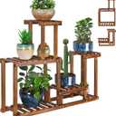 Plant Stand for multiple Plants Stands Indoor Outdoor Flower Pot Stand 5 Tiers Flower Shelf Rack Plants Stands for Patio Balcony Living Room Upgrade 2 in 1