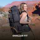 Teton 55L Scout Internal Frame Backpack for Hiking, Camping, Backpacking, Travel, Rain Cover Included, Black