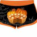 Women's Halloween Sleeveless Tank Top Set If You Like My Pumpkin Printing Drawstring Shorts Stretch Bottoms Suits (Orange-1)