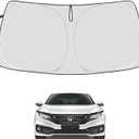 Windshield Sun Shade Compatible with Honda Civic 1500 2026-2016, 4-Layers Front Window Shade 240T Sunshade Sun Visor Protector Foldable Blocks UV Rays