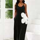 vunahzma Womens Casual Fashion Sleeveless Plus Size Loose Long Sexy Maxi Dress with Pockets