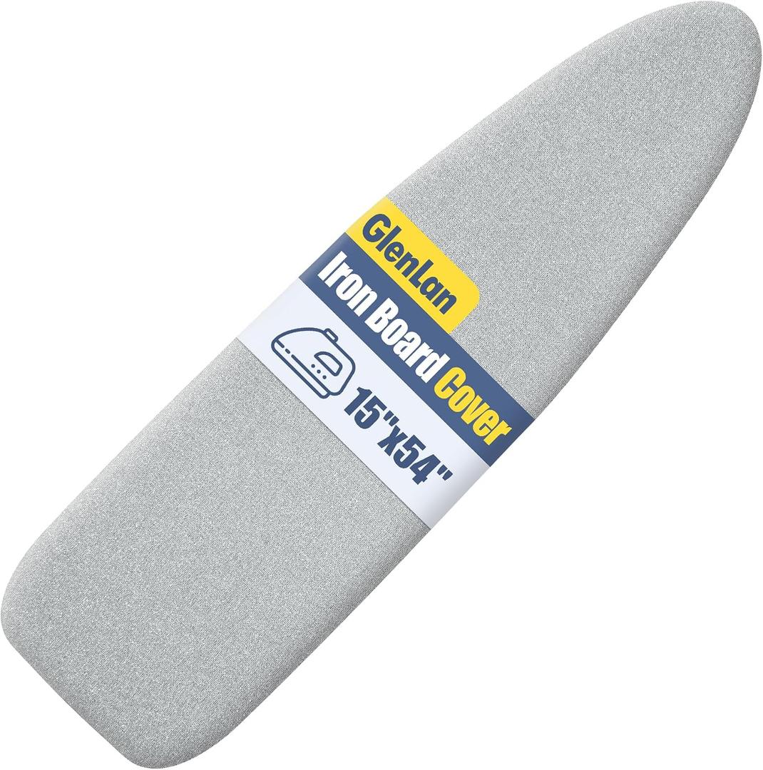 Ironing Board Cover and Pad for Standard Size 15" x 54", Sliver