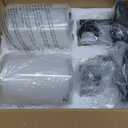 Set of 2 Wall Sconces for Bathroom, Modern Vanity Light Fixtures, Matte Black Wall Mount Lighting Lanterns, Farmhouse Wall Lights with Double Clear Glass Shade for Bedroom Living Room Mirror Hallway