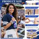 Tondiamo 10 Pcs Game Day Transparent Bag & Bracelet for Stadium Events Game Day Stadium Approved Football Accessories Outfits (Blue)