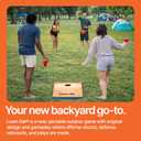 Lawn Die Wood Outdoor Toss Game Board - 24 x 46 in, 1 Target - Portable Folding Design for Yard Games - Unpredictable Silicone Dice for Lawn Games