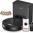 ILIFE V9 Pro Robot Vacuum and Mop Combo, Self Emptying Robot Vacuum Cleaner, 3000Pa Strong Suction, Gyro Navigation, App/Alexa/Remote Control, Works with 2.4G Wifi, Ideal for Hard Floors, Black