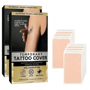 Tattoo Cover Up Patch, Effective Tattoo & Scar Concealer Patch, Waterproof & Skin-Friendly Adhesive Cover, Ultra-Thin Breathable Design for Tattoos, Scars & Skin Marks, 12Pcs