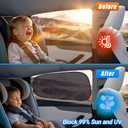 ZATOOTO Tesla Model Y Window Shades for Rear Window Sun Shade Semi Transparent Static Cling | Custom Fit 2020-2024 | 95% UV & Heat Block | Privacy Protection | No Adhesive, Tool-Free Install