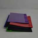 WOT I 1 Inch Telescoping 3 Ring Binder 4 Pack, Expandable Flexible Binder with Customizable Front Cover & Clear Catalog Pocket, Holds 225 Sheets, Assorted Colors, School Office Supplies (Blue+green+red+purple)