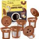 VIVI SKY Reusable Coffee Filter for Ninja Coffee Maker, 4 cone Coffee Maker Filter #4 for Ninja Dual Brew Coffee Maker Ninja Coffee Accessories (5* K Cups)