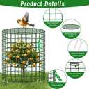 Convivium Plant Protectors from Animals 6 Packs, 13 x 12 in Metal Chicken Wire Cloche Plant Cages for Outdoor Plants, Garden Fencing Animal Barrier with Detachable Dome Lid, Stakes & Zip Ties