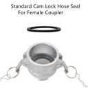 2" Camlock Gasket Fitting - Cam Lock Hose Seal for Female Coupler - Cam Groove Replacement Rubber Washer (10-Pack) (2)