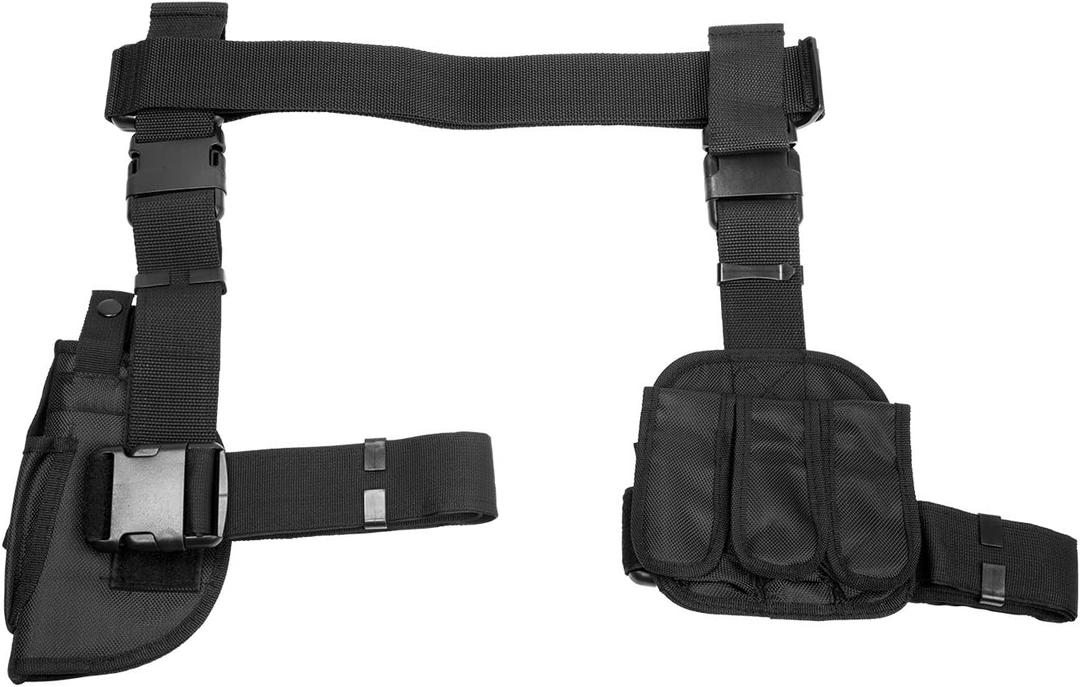 DROP LEG HOLSTER & MAG POUCH X4 - BLACK (CV2908)