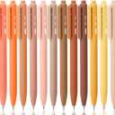 Mr. Pen- Retractable Gel Pens for Journaling, 12 Pack, Assorted Color Ink(Autumn Leaves), Fast Dry, Colorful & Soft grip Barrels, 0.5mm Fine Point Aesthetic Pens