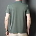Men's Golf Polo Shirts Light Weight Business Casual Athletic Short Sleeve Polos Comfy Breathable Wicking (Green, L)