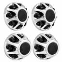 4Pcs Chrome Plated ABS 17" Dually Wheel Center Caps Compatible with 2007–2010 Chevy Silverado 3500HD / GMC Sierra 3500HD (2 Front & 2 Rear)
