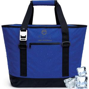 Soft Sided Cooler Tote Bag – Waterproof Leakproof Insulated Dry Bag Cooler with Zipper Top, Collapsible Beach, Pool, Boat, Grocery Cooler (20 or 36 Cans)