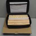 Rummy Cube Game with Case and 4 Wooden Racks/Trays, 106 Rummy Tiles Game Sets Classic Travel Board Game Sets with 4 Tiles Holders for Family